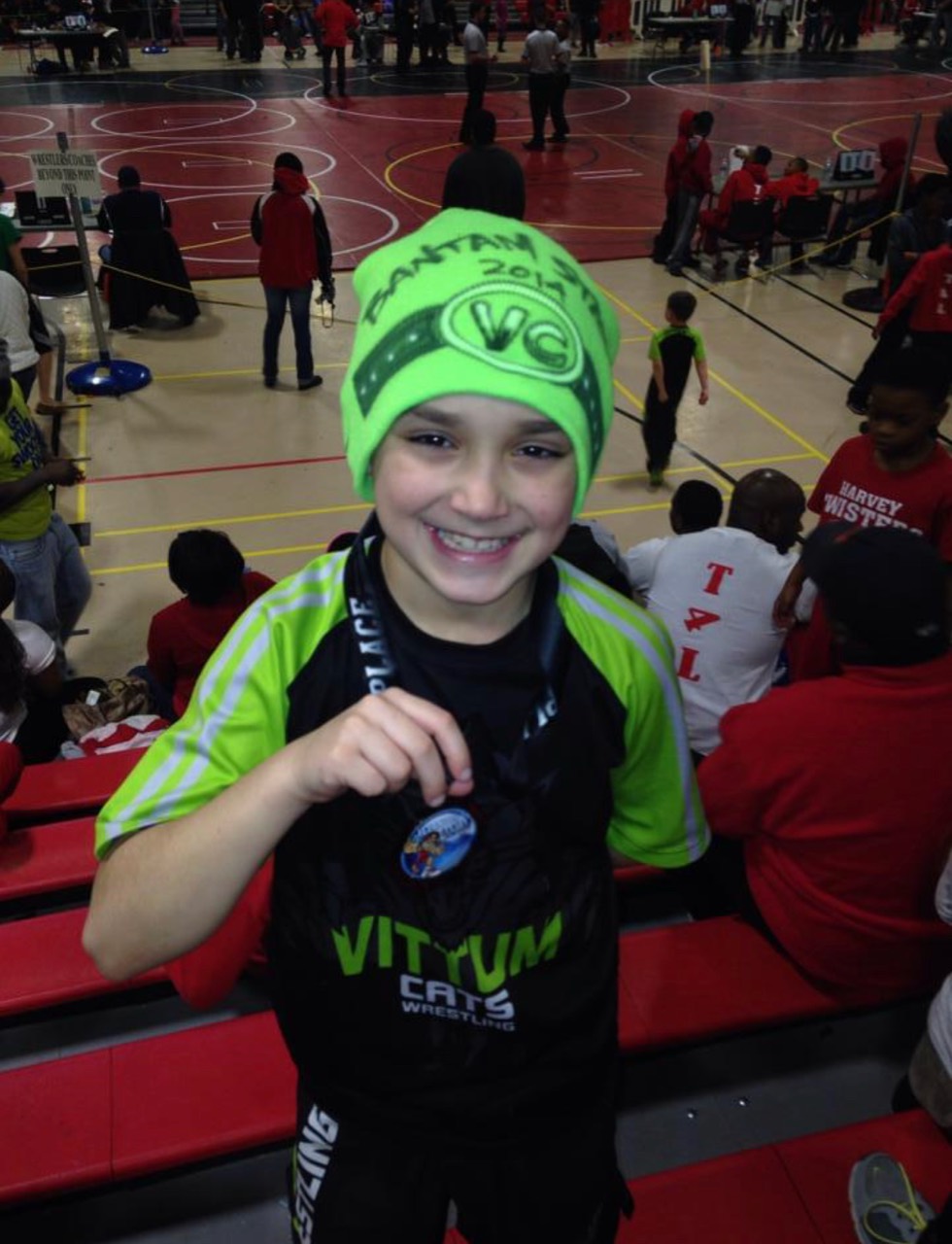 A photograph from Alex’s wrestling years.